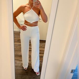 White fox jumpsuit white size medium